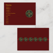 Carte de visite chinois des pièces (Devant / Derrière)