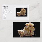 Carte de visite chinois du dragon (Devant / Derrière)