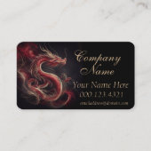Carte de visite chinois du dragon (Devant)