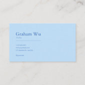 Carte De Visite Chinoiserie Blue Floral and Gold Pine Tree Frame (Dos)