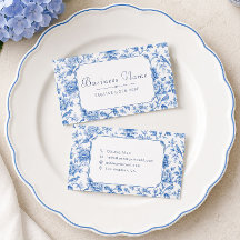 Chinoiserie florale bleue Toile