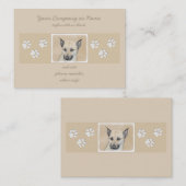 Carte De Visite Chinook (Oreilles Pointées) Peinture - Art Chien o (Devant / Derrière)