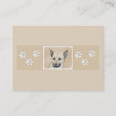 Carte De Visite Chinook (Oreilles Pointées) Peinture - Art Chien o (Dos)