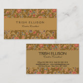 Carte De Visite Chintz Fleur Classique Joli Design Floral Doux (Devant / Derrière)