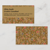 Carte De Visite Chintz Fleur Classique Joli Design Floral Doux (Devant / Derrière)