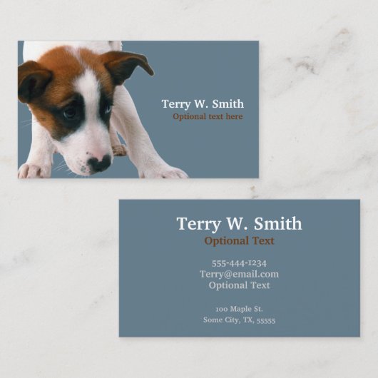 Carte De Visite Chiot (Devant / Derrière)