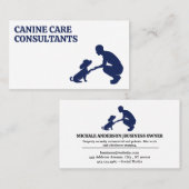 Carte De Visite Chiot avec formateur (Devant / Derrière)