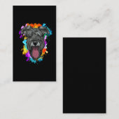 Carte De Visite Chiot couleur Amoureux des chiens Schnauzer (Devant / Derrière)