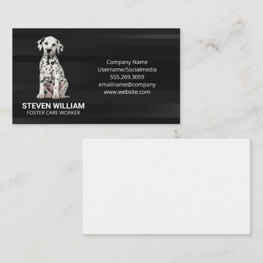 Carte De Visite Chiot dalmate mignon (Devant / Derrière)