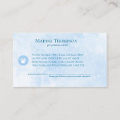 Carte De Visite Chiot dans Pail Pet Groomer Services (Dos)