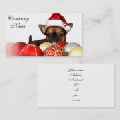 Carte De Visite Chiot de chiwawa de Noël (Devant / Derrière)