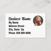 Carte De Visite Chiot de Doodle Doré (Dos)