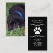 Carte De Visite chiot de rottweiler (Devant / Derrière)