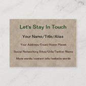 Carte De Visite Chiot d'or d'Austin Labrador (Dos)