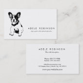 Carte De Visite Chiot doux mignon de bouledogue français (Devant / Derrière)