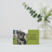 Carte De Visite Chiot en carlin noir (Debout devant)