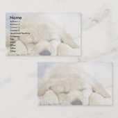 Carte De Visite Chiot endormi (Devant / Derrière)