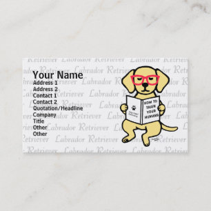 Carte De Visite Chiot jaune de Labrador de hippie