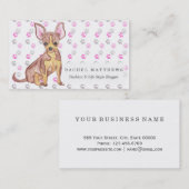 Carte De Visite Chiot mignon de chiwawa dans l'aquarelle et les (Devant / Derrière)