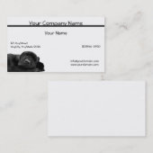 Carte De Visite Chiot noir de sommeil (Devant / Derrière)