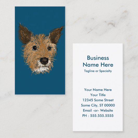 Carte De Visite chiots lavants (Devant / Derrière)