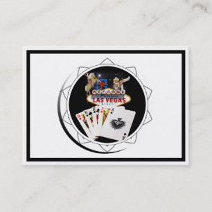 Carte De Visite Chip Black Poker Affiche de bienvenue