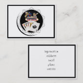 Carte De Visite Chip Black Poker Affiche de bienvenue (Devant / Derrière)