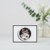 Carte De Visite Chip Black Poker Affiche de bienvenue (Debout devant)