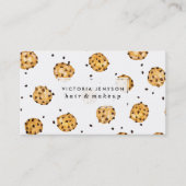 Carte De Visite Chips de chocolat moderne cookies motif d'aquarell (Devant)