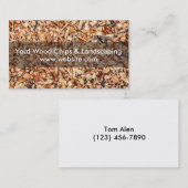 Carte De Visite Chips en bois de triage et paysage (Devant / Derrière)