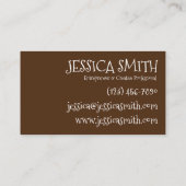 Carte De Visite Chipwich Chocolat Chip Cookie Sandwich à la crème (Dos)