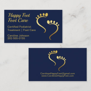 Carte De Visite Chiropodiste Podiatriste Pedicure Foot Care Marine