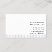 Carte De Visite Chiropracteur blanc clair élégant (Dos)