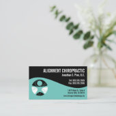 Carte De Visite Chiropracteur de logopratique Turquoise et noir de (Debout devant)