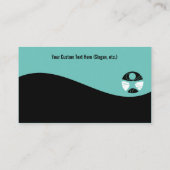 Carte De Visite Chiropracteur de logopratique Turquoise et noir de (Dos)