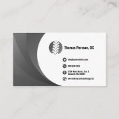 Carte De Visite Chiropracteur du logo professionnel de la colonne (Dos)