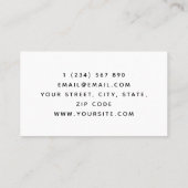 Carte De Visite Chiropracteur Élégant Minimal Classic Blanc épine (Dos)