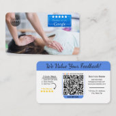 Carte De Visite Chiropracteur Google Modèle d'examen avec QR - (Devant / Derrière)
