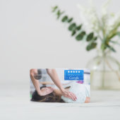 Carte De Visite Chiropracteur Google Modèle d'examen avec QR - (Debout devant)