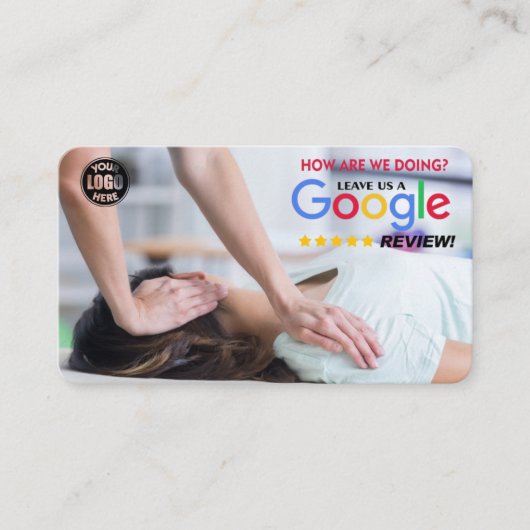Carte De Visite Chiropracteur Google Modèle d'examen avec QR - (Devant)