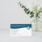 Carte De Visite Chiropracteur moderne Emblème de la colonne vertéb (Debout devant)