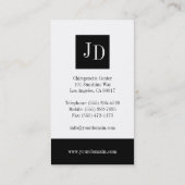 Carte De Visite Chiropracteur W/W (Dos)