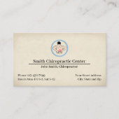 Carte De Visite Chiropractic Chiropractor Clinic Business Card (Devant)
