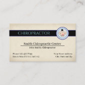 Carte De Visite Chiropractic Chiropractor Clinic Business Card (Devant)