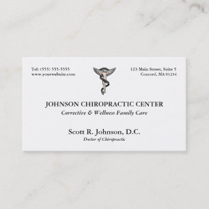 Carte De Visite Chiropractic Logo Business Cards