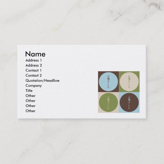 Carte De Visite Chiropractie d'art de bruit (Devant)