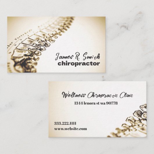 Carte De Visite Chiropractor (Devant / Derrière)