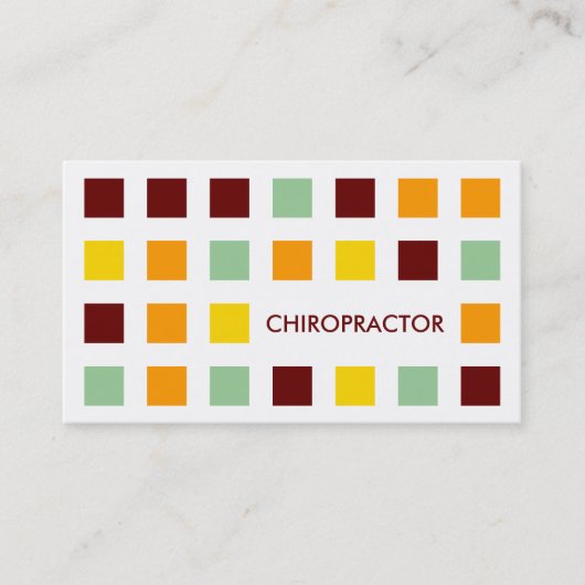 Carte De Visite CHIROPRACTOR (carrés mod) (Devant)