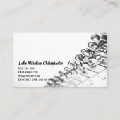 Carte De Visite Chiropractor Chiropractic Clinic Therapy Massage (Dos)