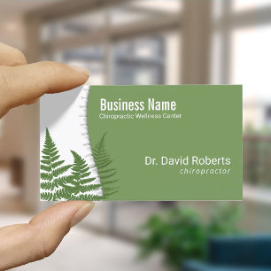 Carte De Visite Chiropractor Chiropractic Green Wellness SPA